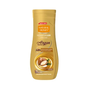 NATURAL HONEY Sensorial care Loción corporal nutrición intensa con aceite de argán para pieles muy secas 330 ml.
