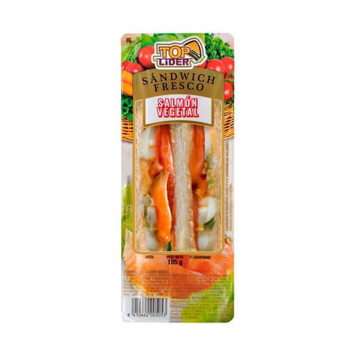 TOP LIDER Sándwich Salmón ahumado 160 g.