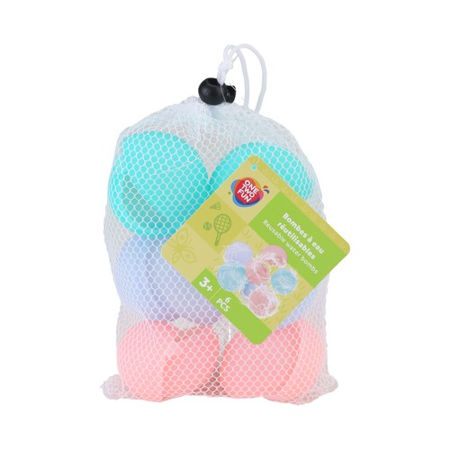 Set 6 globos de agua reutilizables. ONE TWO FUN
