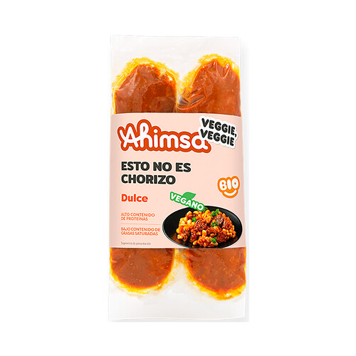 AHIMSA Chorizo dulce vegano AHIMSA 230 g.
