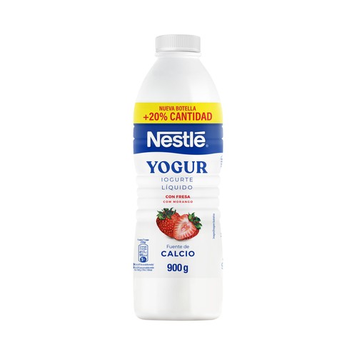 NESTLÉ Yogur líquido para beber con fresa 900 ml.