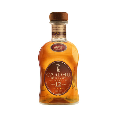 CARDHU Whisky single malt escocés 12 años botella 70 cl.