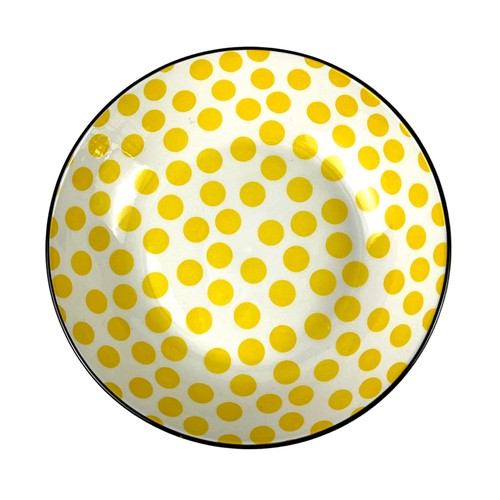 Plato hondo 20cm porcelana, decorados geométrico para mesa. ACTUEL