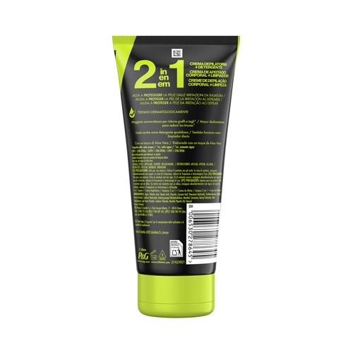 GILLETTE Labs body + intimate Crema 2 en 1 de afeitado corporal y limpiadora 177 ml. 
