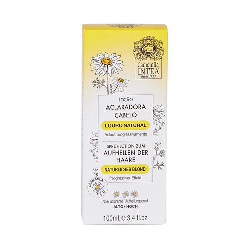CAMOMILA INTEA Loción aclarante efecto progresivo del cabello castaño claro y rubio oscuro 100 ml.