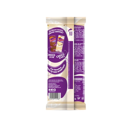 HUESITOS Chocolate blanco con barquillo y galleta 125 g.