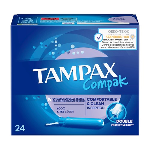 TAMPAX Tampones ligeros con aplicador TAMPAX Compak lites 24 uds