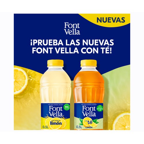FONT VELLA Agua mineral te limón 0,5 l.
