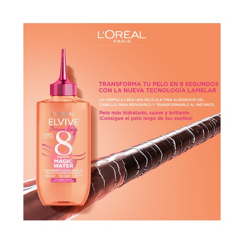 L´ORÉAL PARIS Tratamiento capilar en 8 segundos para cabellos largos y dañado L´ORÉAL PARIS Elvive dream long magic water 200 ml.