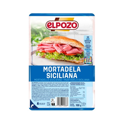 EL POZO Mortadela siciliana cortada en lonchas 100 g.