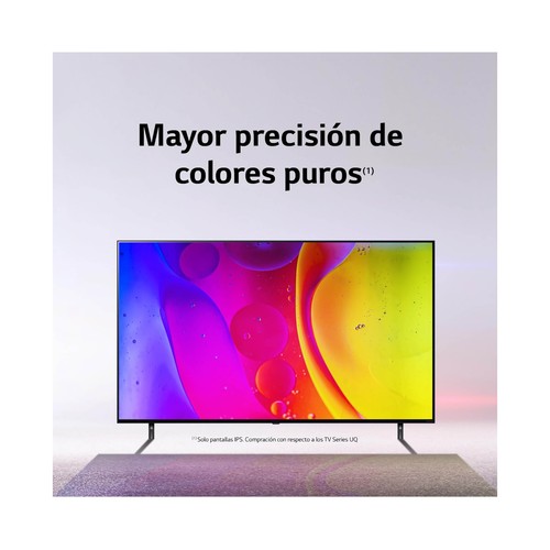 Televisión 165,1 cm (65") LED LG 65NANO786QA 4K, HDR 10 PRO, SMART TV, WIFI, BLUETOOTH, TDT T2, USB reproductor y grabador, 3HDMI, 50HZ.