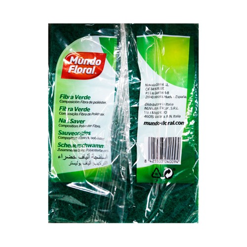 MUNDO FLORAL Fibra verde 3 uds