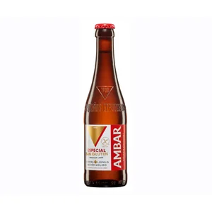 AMBAR Cerveza sin gluten AMBAR botella de 33 cl.