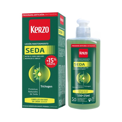 KERZO Seda Loción anti-caída, eficaz contra caida leve 175 ml.