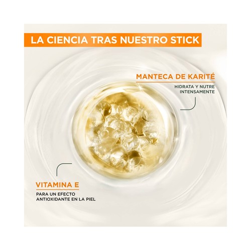 DELIAL Super uv de Garnier Protector solar facial en stick con FPS 50+ (muy alto).
