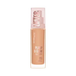 MAYBELLINE Lifter plump & glow tono 119 Base de maquillaje fundente con FPS 15.
