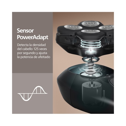 Afeitadora cabeza PHILIPS Head Shaver Pro 5000 HS5980/15, cuchillas Comfortcut, cabezales flexible 360º.