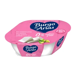 BURGO DE ARIAS Queso fresco desnatado 0% materia grasa BURGO DE ARIAS 4x72g.
