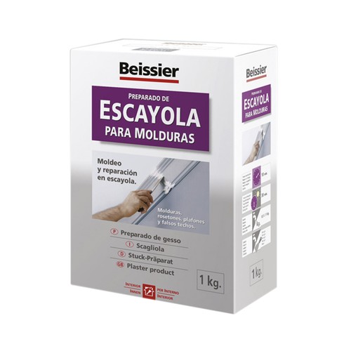 Preparado de escayola para moldeo y reparación, BEISSIER, 1Kg.