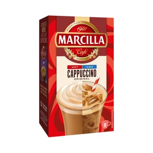 Café soluble cappuccino para tomar caliente o frío 8 x 17.8 g.