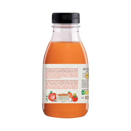 CAÑA NATURE Salmorejo fresco tradicional andaluz, 100% natural, sin gluten ni conservantes CAÑA NATURE 33 cl.