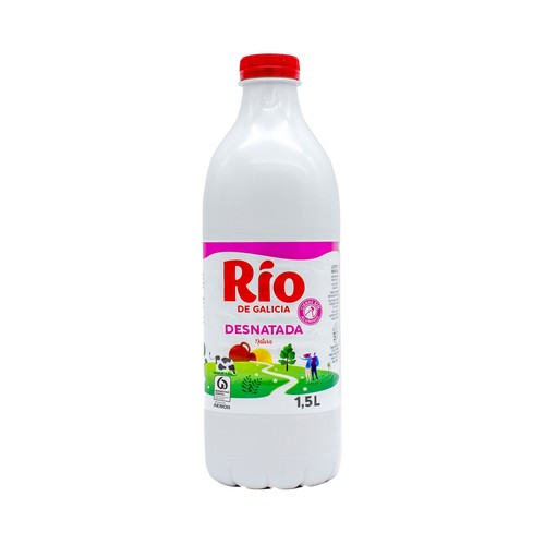 RIO Leche de vaca desnatada, de origen gallego 1.5 l.