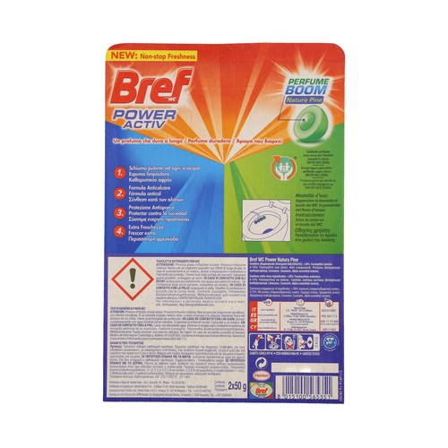 BREF Colgador WC Power Active Natura Duplo BREF 2 uds. x 50 g.