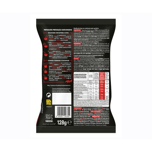 MAGGI Noodles fideos instantáneos saucy sweet&sour 128 gr.