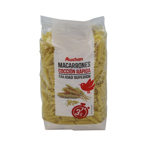 PRODUCTO ALCAMPO Pasta macarrones cocción rápida 3 minutos PRODUCTO ALCAMPO 500 g.