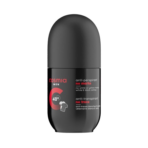 COSMIA Desodorante roll on para hombre con protección anti-transpirante durante 48 horas COSMIA Men 50 ml.