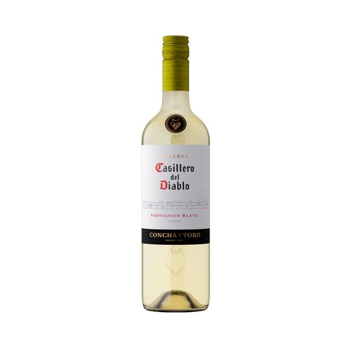CASILLERO DEL DIABLO Vino blanco suavignon blanc reserva elaborado en Chile botella 75 cl.