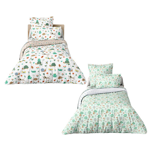 Juego de funda nórdica infantil para cama de 90 cm, 10% microfibra