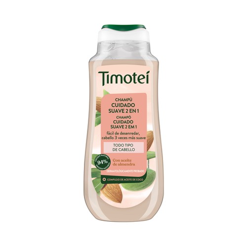 TIMOTEI Cuidado suave Champú 2 en 1 con almendra y coco para todo tipo de cabellos 300 ml.