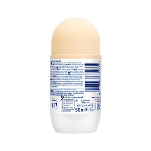 SANEX Dermo+ sensitive Desodorante roll on para mujer anti transpirante hasta 72 horas 50 ml.