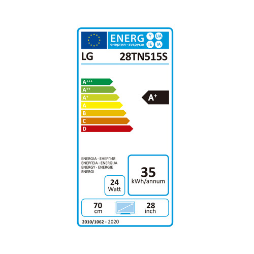 Televisión 71,12 cm (28") LED LG 28TN515S, HD READY, SMART TV, WIFI, TDT T2, USB reproductor, 2HDMI, 50HZ.