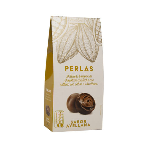 Bombones de chocolate con leche con relleno sabor avellana PRODUCTO ALCAMPO 120 g.