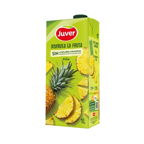 JUVER Néctar de piña, sin azúcares añadidos brick de 1 l.