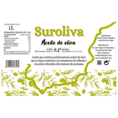 SUROLIVA Aceite oliva suave 1 l.