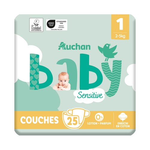 PRODUCTO ALCAMPO Baby sensitive Pañales talla 1 (2-5 kg) 25 uds.