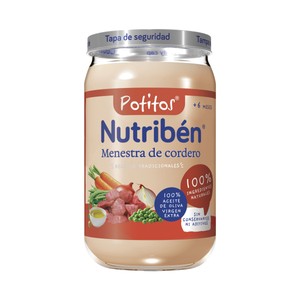 NUTRIBÉN Recetas tradicionales Potitos® de menestra de cordero a partir de 6 meses 235 g.