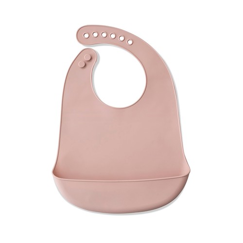 Babero de silicona, color rosa, INTERBABY.