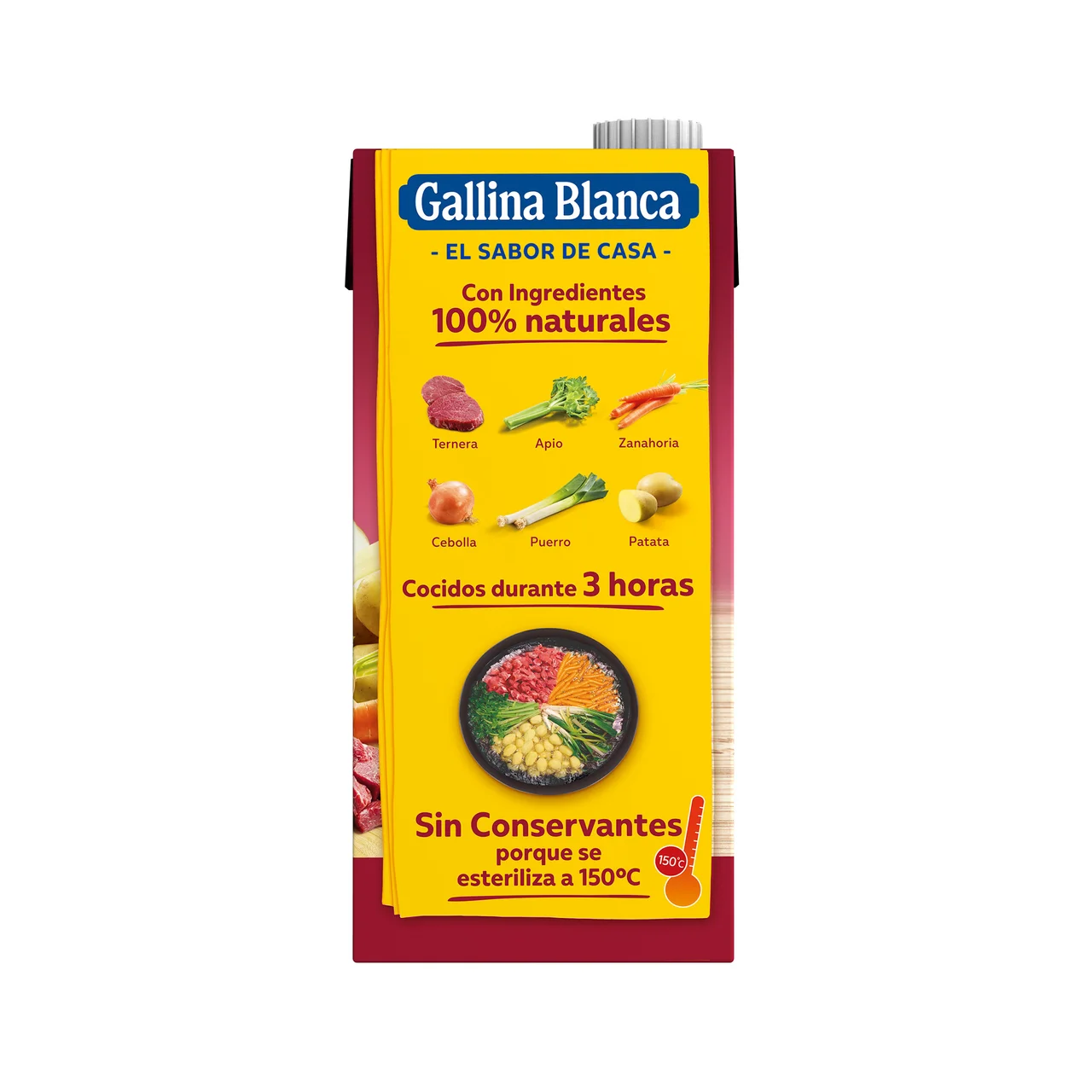 100% Natural Caldo casero de carne 1 l.