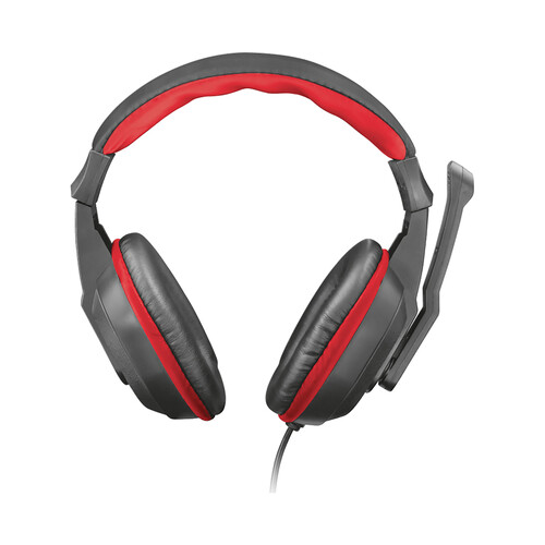 Auriculares gaming con cable, multiplataforma, color negro y rojo, TRUST Ziva.