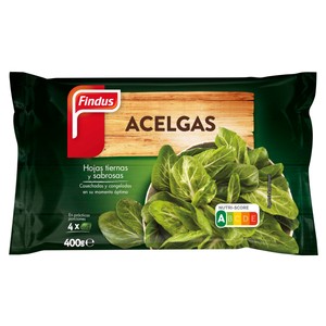 Imagen de FINDUS Acelgas en hojas seleccionadas y congeladas en menos de 1 día FINDUS 400 g.