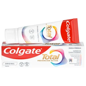 COLGATE Total prevención activa original Pasta de dientes con flúor y protección anti-bacterias 75 ml.