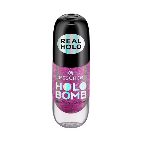 ESSENCE Holo bomb tono 02 Holo moly Esmalte de uñas con pigmentos luminosos y efecto holográfico.