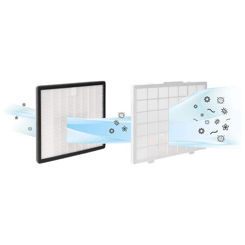 Deshumidificador y purificador de aire 2 en 1 BLACK + DECKER BXDH20E, 20L/24h, depósito de 4L, filtro HEPA13, programable 24h.