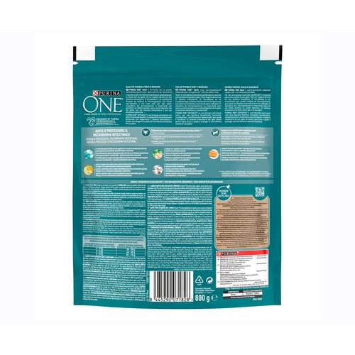PURINA ONE Pienso para gatos adulto a base de salmón  800 g.