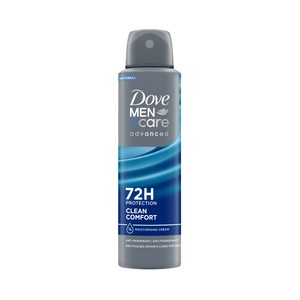 DOVE Men + care advanced Desodorante spray para hombre antitranspirante hasta 72 horas 150 ml.
