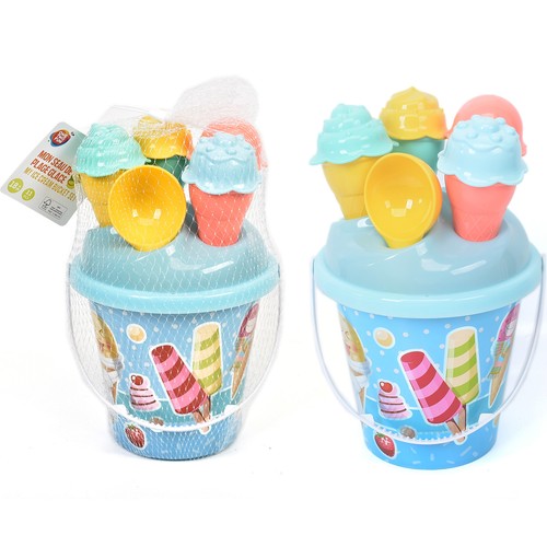 Cubo de playa con moldes de helado 19cm ONE TWO FUN ALCAMPO.